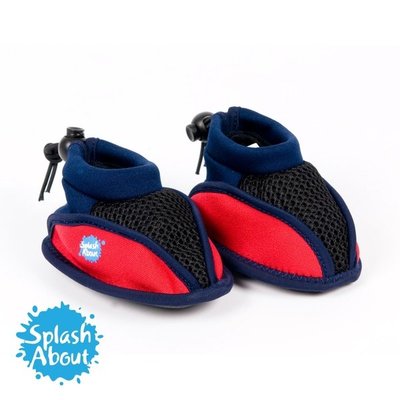 【Splash About潑寶】寶寶專用海灘鞋/海軍藍紅。安全，舒適，防護，歐洲嬰幼兒泳裝第一品牌