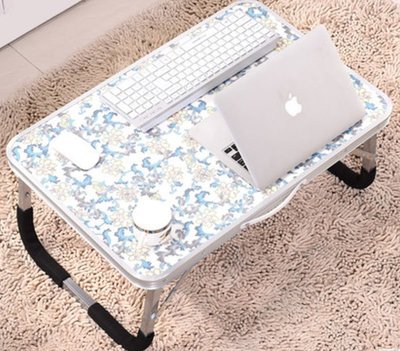 [RR小屋] 筆記型電腦桌 青花瓷色 五色 床上桌 折疊 穩定 輕巧 學習小書桌 中號