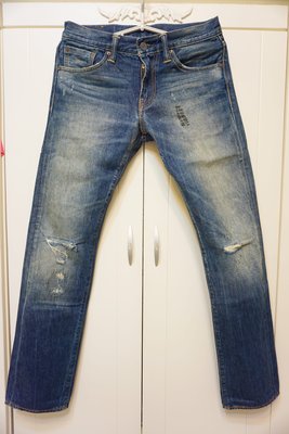 [保證正品] 日版 LEVIS 511 丹寧 牛仔褲 破壞 窄版 窄款 赤耳 04511-2085 (9成新)