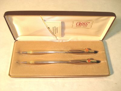 【CROSS】世紀系列 10K包金對筆(原子筆與自動鉛筆)/套 --兩支美國高仕金筆喔！