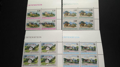 郵票列支敦士登2001年郵票1262-65鄉村場景  4聯張外國郵票