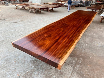 尺寸 640 130-12 大板实木原木茶桌办公桌子红木大板茶板茶台奥坎