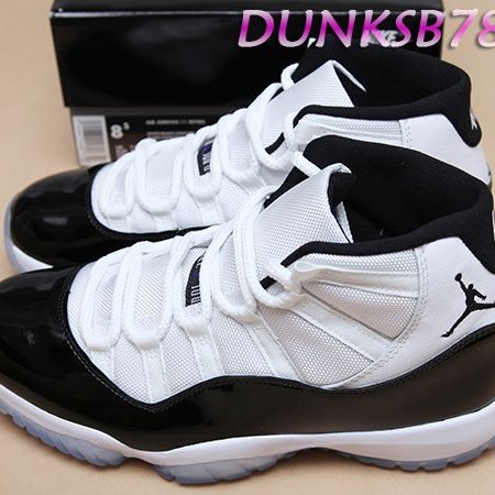 2018 NIKE AIR JORDAN 11 RETRO CONCORD 白黑45 OG 康可