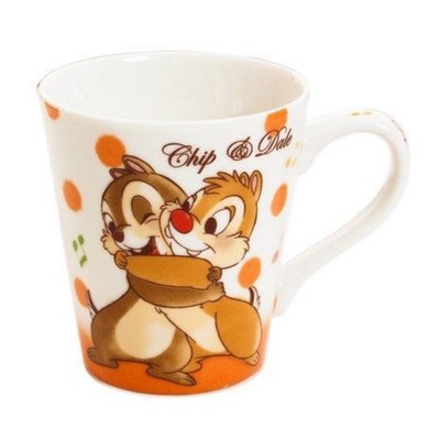 正版授權 日本 迪士尼 CHIP AND DALE 奇奇蒂蒂 馬克杯 陶瓷杯 咖啡杯 水杯 杯子