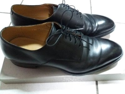 GIORGIO ARMANI 黑色皮鞋 US 10號