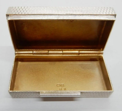 2號/英國純銀鼻煙盒/英國純銀鎏金盒子/英國純銀鎏金收納盒，