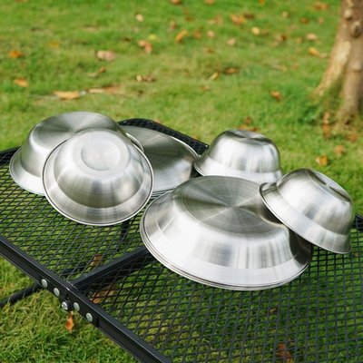 熱銷 南星戶外露營裝備野外野炊用品全套不銹鋼餐盤碗16件套便攜餐具燒烤盤