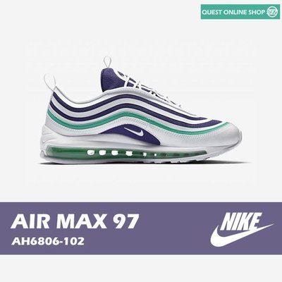 【QUEST】NIKE AIR MAX 97 ULTRA GRAPE 機能 氣墊 紫白綠 女鞋 AH6806 102