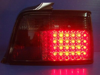 小亞車燈╠ 全新上市超炫超亮BMW E36 燻黑款LED尾燈  限量發售中