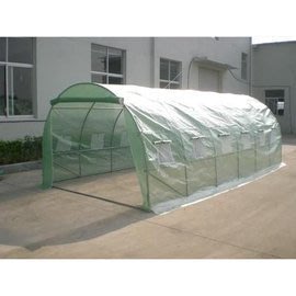【小型溫室-加強版-圓頂-綠色12個窗-600*300*200cm-1套/組】溫室暖房花房菜園屋頂種菜-5101013