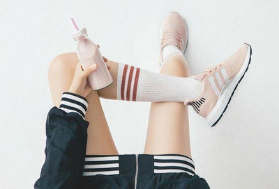 9527 Adidas SWIFT RUN b37681 愛迪達 粉白色 粉紅 粉色 運動鞋 慢跑鞋 編織