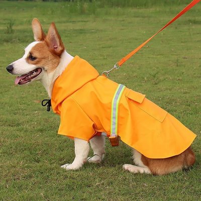 大中小型犬寵物雨衣防水防風防雨防雪斗篷式雨披狗狗反光寵物衣服~特價