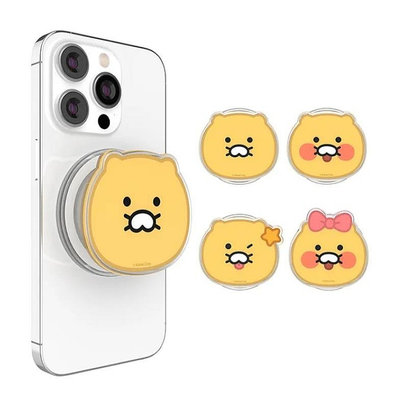 [KAKAO Friends] 韓國卡通 春植臉型 MagSafe 兼容磁性Griptok 手機支架/ Magstand
