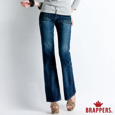 BRAPPERS 女款 Lady Vintage 系列-小喇叭褲-藍 滿599免運