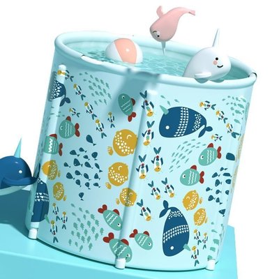 【熱賣精選】 游泳桶新生游泳池家用可折疊加厚寶寶兒童保溫浴桶免充氣泡澡