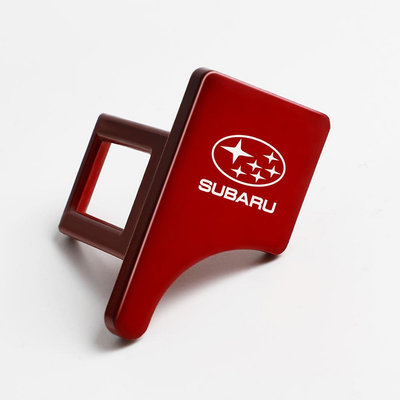 SUBARU 1 件紅色金屬汽車安全安全帶扣汽車標誌安全帶插頭警報消除器適用於斯巴魯 Forester Impreza