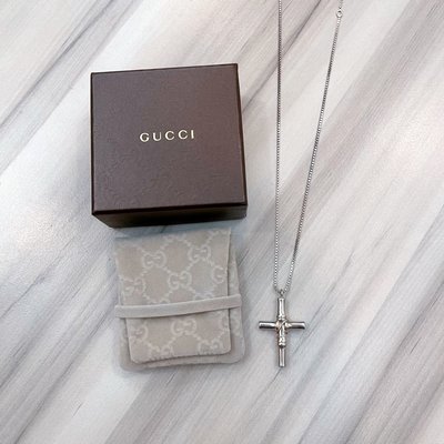 Gucci 925純銀十字項鍊 墜飾