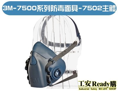 《工安READY購》3M-7502 防毒面具 +  3M-6003有機酸性混合濾毒罐