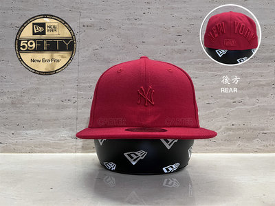 New Era MLB NY Yankees 59fifty Red 紐約洋基紅色小logo後方大字全封尺寸帽剩小尺寸