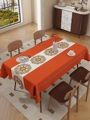 桌墊 桌布 2023新款桌布防水防油免洗家用臥室餐桌輕奢高級感長方桌PVC台布