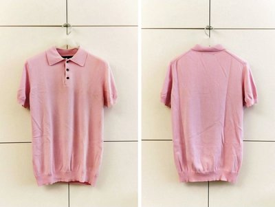 NET  KNITWEAR 針織 polo 衫 短袖  縮束口 素面 粉色 (M)