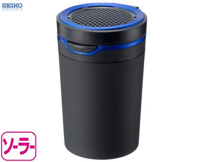 【MINA 米娜日本汽車精品】SEIKO 太陽能 高科技 LED 免電池 菸灰缸 煙灰缸 藍 ED-182