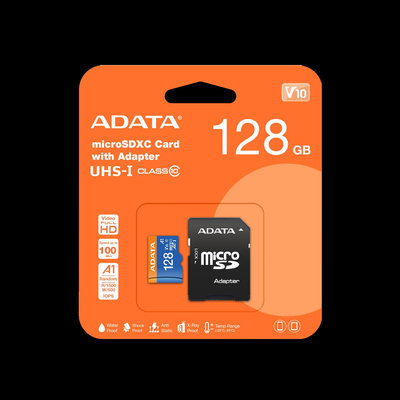 ADATA威剛 終身保固 內附轉接卡 MicroSD UHS-I Class10 SD記憶卡 128G SD卡
