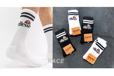 【RACE】ELLESSE PULLO 襪子 基本款 中筒襪 長襪 白襪 黑襪 LOGO 英國 黑 白