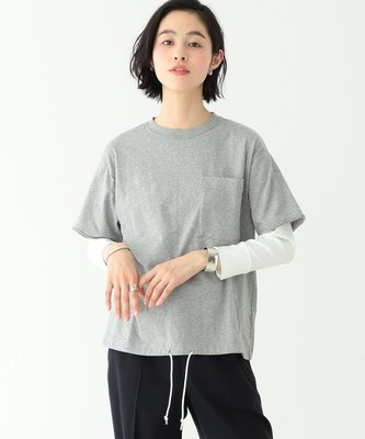 【預購】日本連線BEAMS BOY春2019新入荷レイヤード ポケット Tシャツ分層兩件式圓領棉T恤IENA NIKO