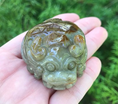 天然緬甸玉-黃翡龍龜