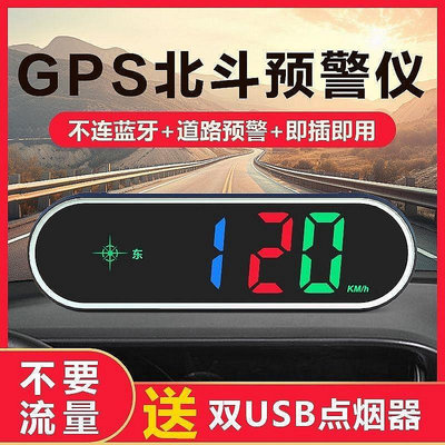 (吉川)????車速顯示器 速度顯示器 2024新款車載電子狗 雷達語音播報 北鬥HUD 汽車預警儀 抬頭顯示