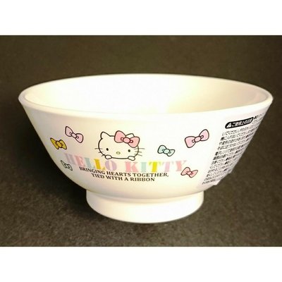 【田心齊】《日本》全新現貨Hello Kitty白色兒童飯碗 湯碗 耐熱
