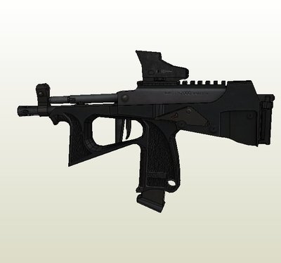 PP-2000沖鋒槍槍械類紙模型手工DIY