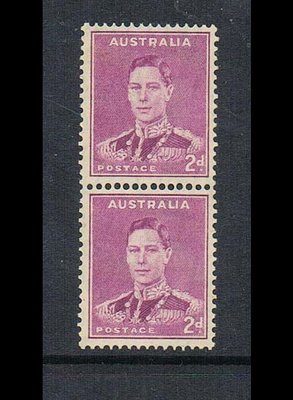 出國休假中【雲品五】澳洲Australia 1941 KGVI Coil stamp SG 184a MNH - scarce 庫號