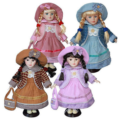 鄉村休閒陶瓷擺件娃娃家居裝飾禮品洋娃娃