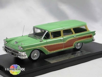免運-Goldvarg 1/43 福特木紋旅行車車模型 Ford Country Squire 1958-喜物HEYHOO