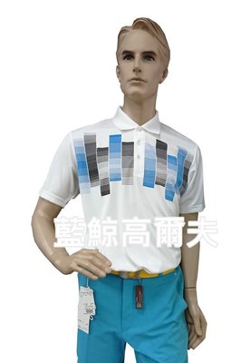 藍鯨高爾夫 LYNX 男短袖上衣 #1551109-01（白）