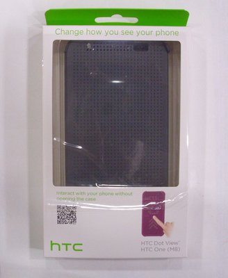 雅龍通信 HTC原廠炫彩顯示智能保護套(灰色)HC M100 One M8 M8x Dot View 公司貨