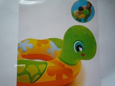 玩樂生活 INTEX59220 後夾式烏龜動物游泳圈 幼兒浮圈 溫泉可以用