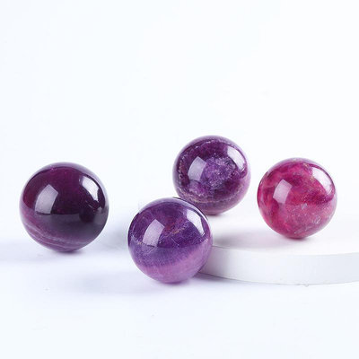 天然紫色螢石球擺件客廳書房居家擺件禮品七彩螢石原石打磨螢石球
