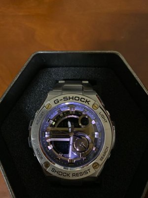 CASIO 卡西歐 GST-210D 9ADR賽車錶 男錶 不鏽鋼錶 雙顯錶