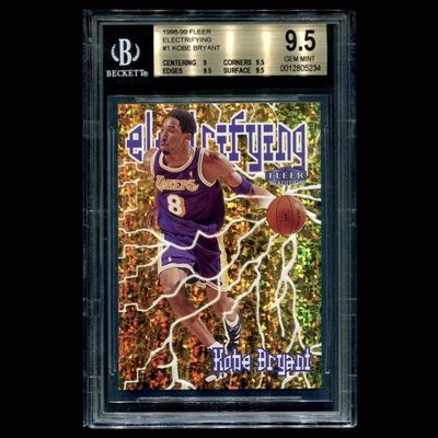 98-99 Kobe Bryant Fleer Electrifying 閃電卡 鑑定BGS 9.5 級