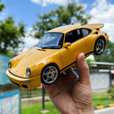 模型車 Almost real 1:18 RUF CTR 周年版 2017款黃鳥保時捷汽車模型車模