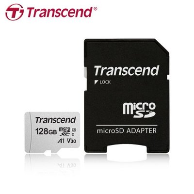 [公司貨] 創見 128GB micro SDXC C10 UHS-I U1 記憶卡 (TS300S-128G)