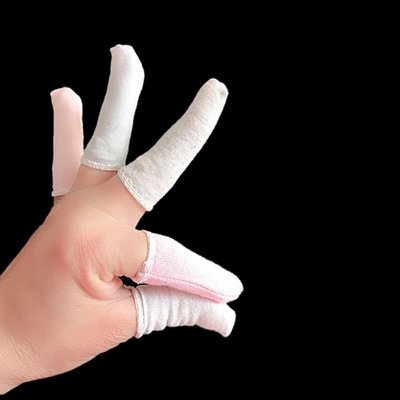 純棉布指套勞保手指套全棉加厚耐打磨保護暖手指頭吸汗透氣手指套~特價特賣