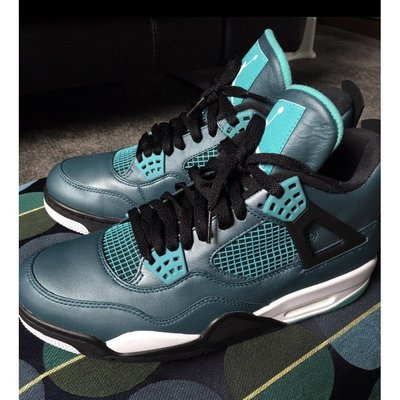【正品】Air Jordan 4 Retro Teal 湖水綠 氣墊 運動 籃球  705331 現貨慢跑鞋