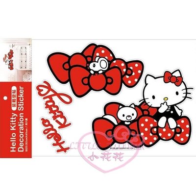 ♥小花花日本精品♥ Hello Kitty凱蒂貓小松鼠紅色蝴蝶結圖案英文字母壁貼牆壁貼紙裝飾壁貼 62046107