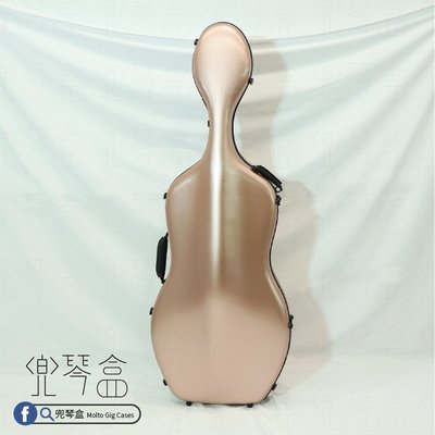 【兜琴盒 Molto Gig Cases /玫瑰金】3/4PC材質加包大提琴盒