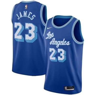 NIKE NBA Lebron James 湖人 草寫藍 復古 球衣