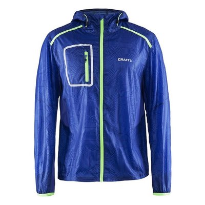 【速捷戶外】瑞典Craft 1903208 輕量網格防潑水風衣外套(男)藍彩印, 跑步 單車 野跑 馬拉松 夜跑